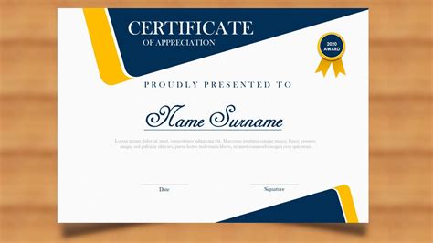 Award Certificate Template Powerpoint