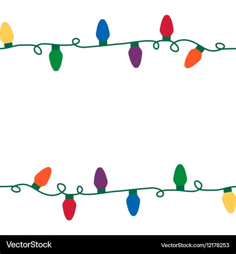 Christmas lights seamless string Royalty Free Vector Image