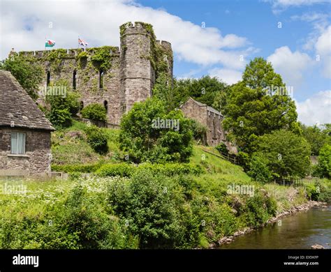 Brecon Castle, Brecon Beacons National Park, Powys, Wales, UK Stock ...