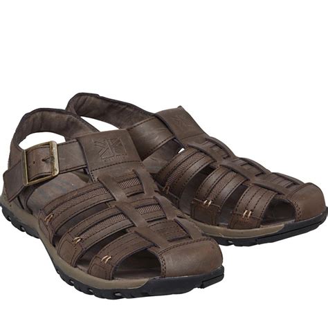 Buy Karrimor Mens Fisherman Closed Toe Leather Sandals Chocolate