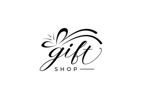 Gift shop initial handwriting vector logo design, gift shop modern logo design, gift vector logo ...