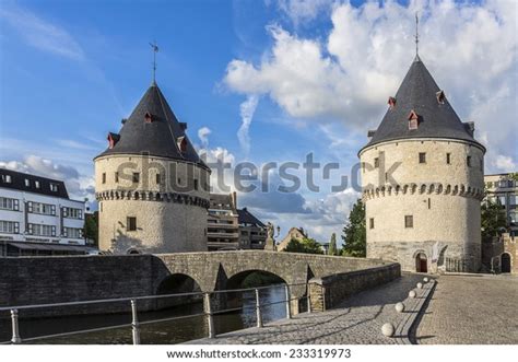 Broel Towers Broeltorens Monument Landmark Kortrijk Stock Photo ...