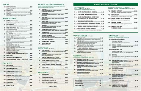 Menu at Basil Leaf Grill restaurant, Baldwin