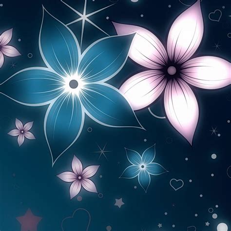 Glowing Flowers iPad Wallpapers Free Download