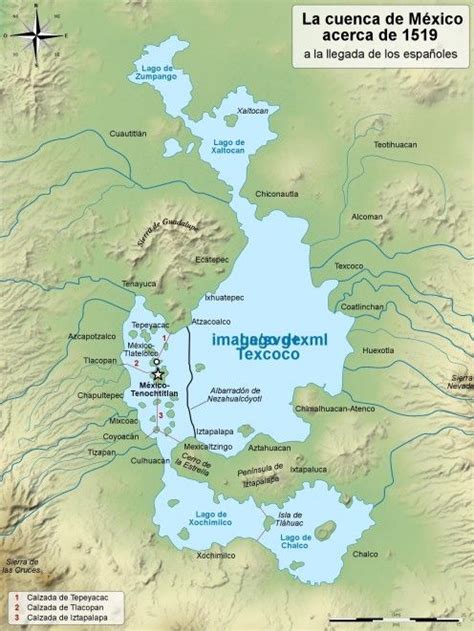 Map Of Xochimilco | Cuenca de mexico, Culturas prehispanicas de mexico, Lago de texcoco