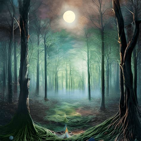 Moon over Gothic Forest by Weta Digital · Creative Fabrica