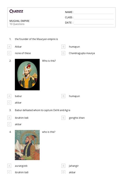 50+ the mauryan empire worksheets for 4th Class on Quizizz | Free & Printable