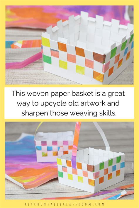 How to Make a Paper Basket- Paper Basket Weaving - The Kitchen Table Classroom | Paper basket ...