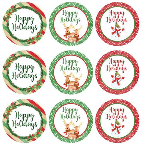 Mason Jar Christmas Labels Printable | Christmas stickers printable ...