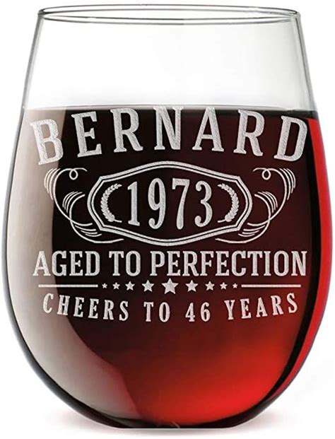 Personalized Etched 17oz Stemless Wine Glass for Birthday Gifts - Aged to Perfection | Wine ...