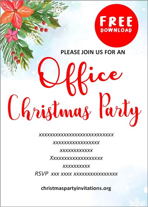 Free Printable Office Christmas Party Invitations Templ… | Christmas party invitation template ...