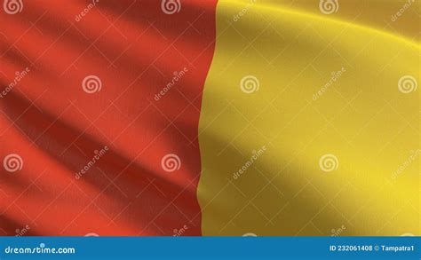 Grand Duchy of Baden Flag Blowing in the Wind. 3D Rendering Illustration of Waving Sign Stock ...