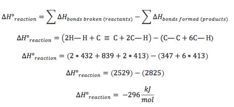 Enthalpy Of Reaction Equation