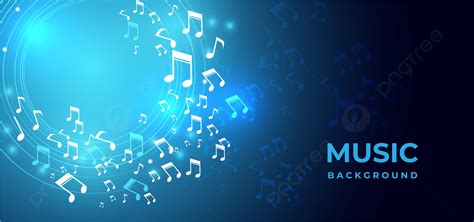 Beautiful Blue Background Music Note With Lighting Effects, Classic ...