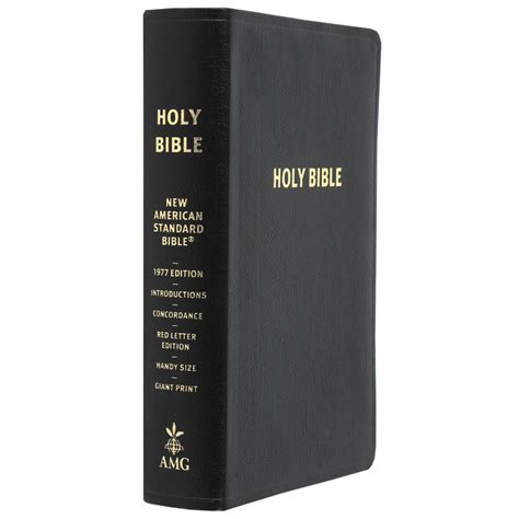 NASB Giant Print Handy-Size Reference Bible, Bonded Leather, Black | Mardel | 9780899579443