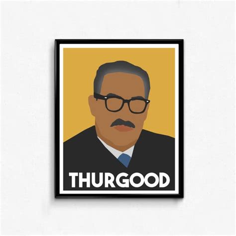 Thurgood Marshall Minimalist Portrait Icon Art Remarkable | Etsy