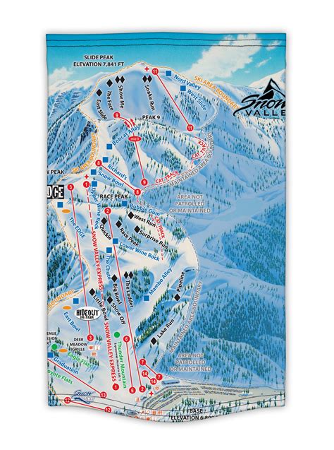 Snow Valley Trail Map Neck Gaiter – Big Bear Mountain Resort