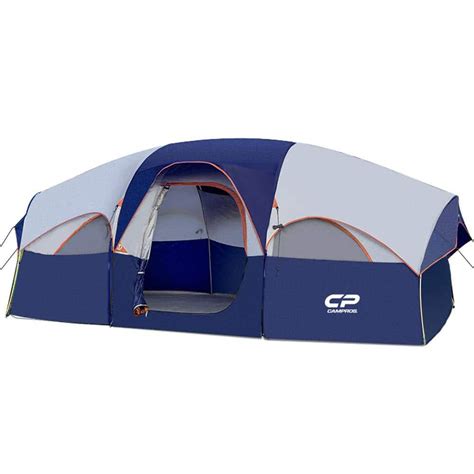8 Person Camping Tents, Weather Resistant Family Tent, 5 Large Mesh Windows, Double Layer ...