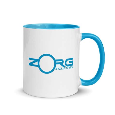 Zorg Mug Zorg Industries Logo Blue & White Mug 11oz Zorg | Etsy