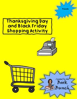 Thanksgiving Shopping/ Black Friday Shopping Activity by Book Bunch