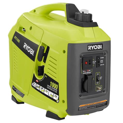 Ryobi 1,000-Watt Gasoline Powered Digital Inverter Generator-RYi1000 ...