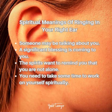 What Ringing In Your Right Ear Means Spiritually | Spirituality, Spiritual meaning, Dream symbols