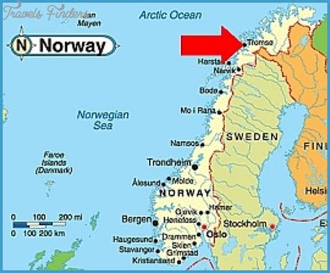 Tromso Norway Map - TravelsFinders.Com