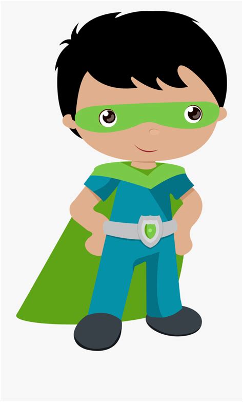 Little Boy Superhero Clip Art