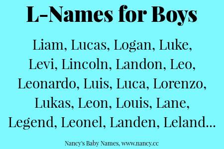 L Alphabet Names For Boy / Popular boys name start with l ; - Olivia Jade