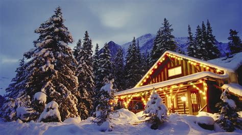 Christmas Cabin Wallpaper