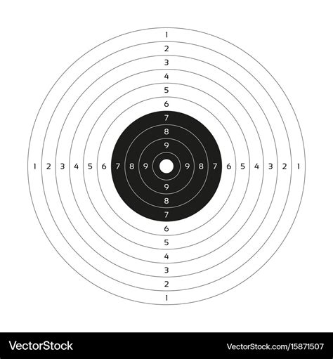 Blank gun target paper shooting Royalty Free Vector Image