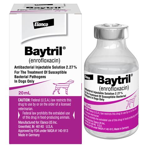 Baytril® Antibacterial Injectable Solution for dogs