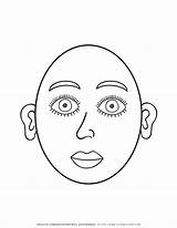 Blank Girl Face Coloring Page sketch template