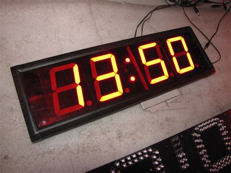 Large LED Countdown Timer: large LED digital wall clock time display