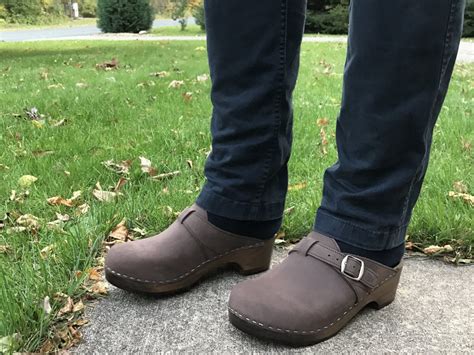 Brown Leather Clogs / Swedish Clogs / Handmade Clogs for Men