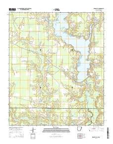 Lake Erling Topo Map in Lafayette County, Arkansas