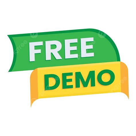 Free Demo Banner Vector, Free Demo, Free Demo Logo, Free Demo Button ...