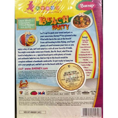 Barney Beach Party DVD, Hobbies & Toys, Music & Media, CDs & DVDs on ...