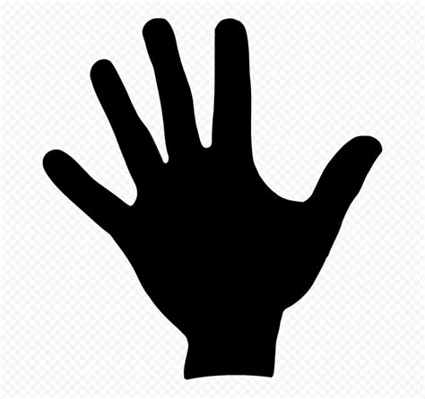 HD Black Silhouette Left Hand Print PNG | Hand silhouette, Black silhouette, Hand pictures