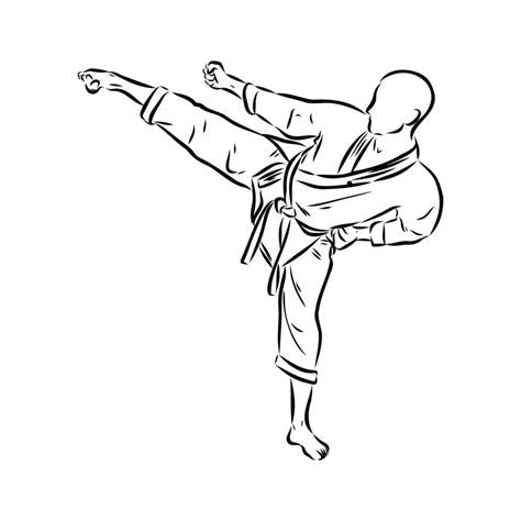 karate vector sketch 7307559 Vector Art at Vecteezy