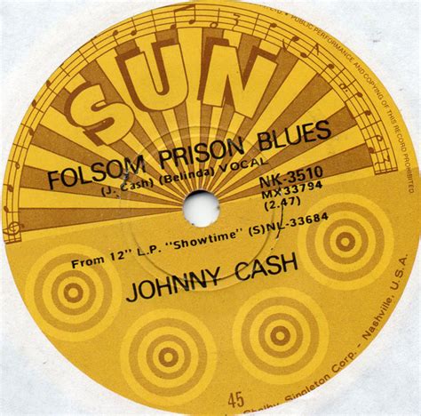 Johnny Cash - Folsom Prison Blues (1970, Vinyl) | Discogs