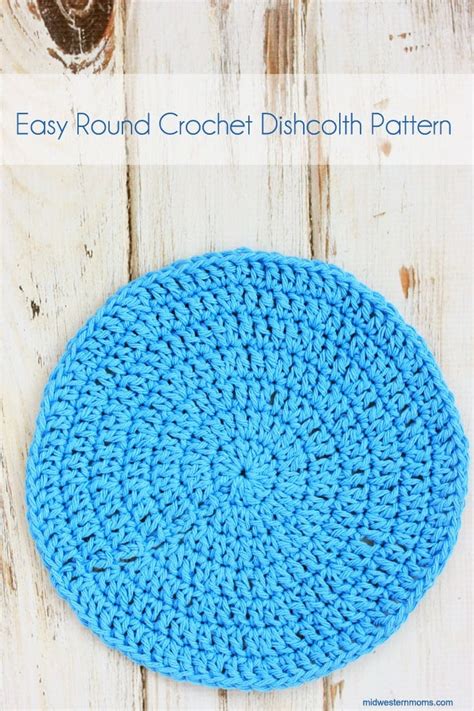 Easy Round Crochet Dishcloth Pattern