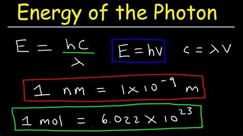 How To Calculate The Energy of a Photon Given Frequency & Wavelength in nm Chemistry - YouTube