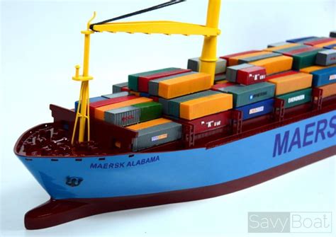 Maersk Alabama N Scale Container Ship waterline model | SavyBoat