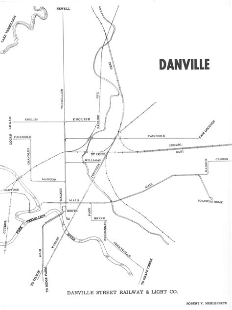 A Danville Streetcar Album - Track Map