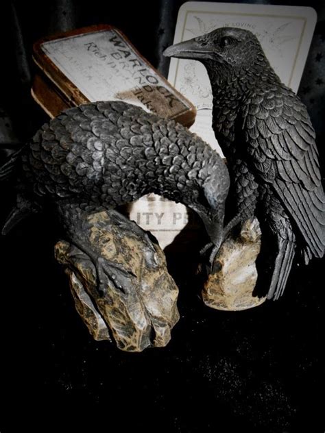 Gothic Black Raven Statues, priced each | Occult decor, Gothic decor, Statue