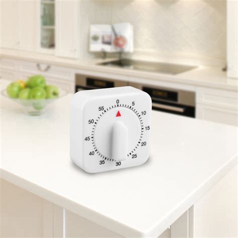 Square 60 Minute Mechanical Kitchen Cooking Timer Food Preparation ...