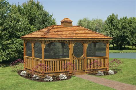 Wood Rectangular Gazebos - North Country Sheds | Backyard gazebo, Rectangular gazebo, Wooden ...