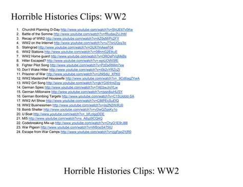 Ww2 horriblehistories clips | PPT