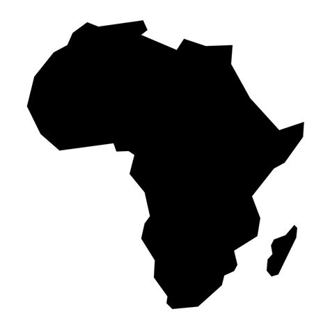 Detailed Map of Africa Continent in Black Silhouette 551221 Vector Art ...